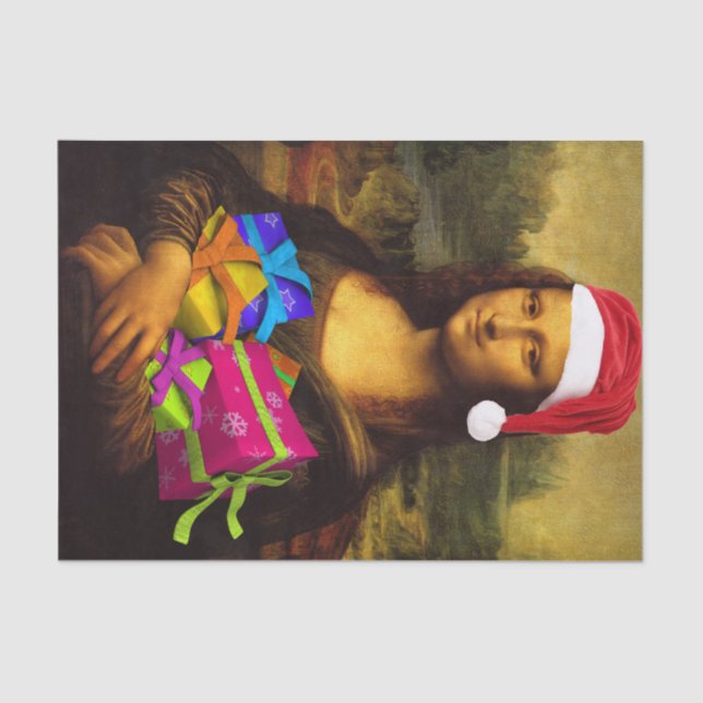 Mona Lisa Santa Claus Seidenpapier (Vorderseite)