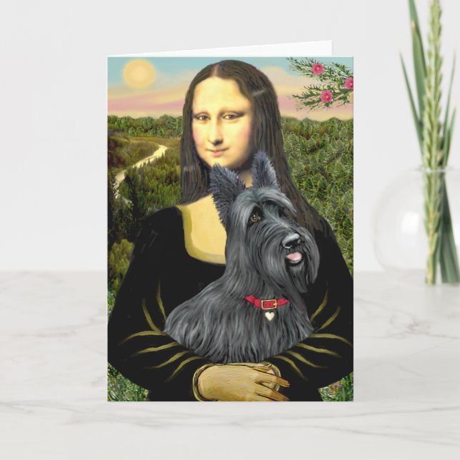 Mona Lisa - Scottish Terrier #1 Karte (Vorderseite)