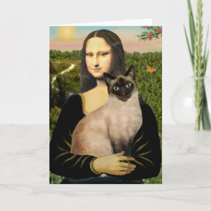 Mona Lisa - Seal Point Siamese Katze Karte