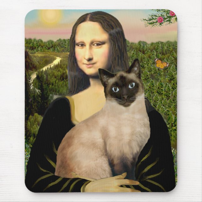 Mona Lisa - Siegel Point Siamese cat Mousepad (Vorne)