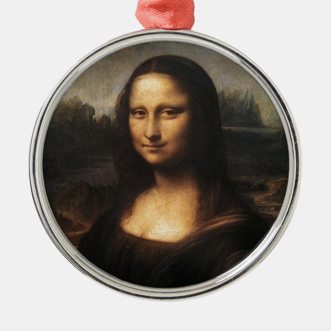 Mona Lisa Silbernes Ornament (Vorne)