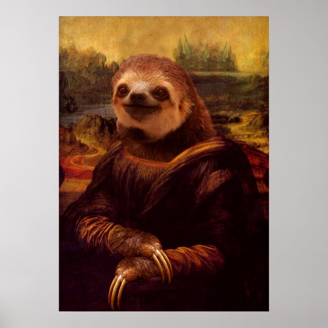 Mona Lisa Sloth Poster (Vorne)