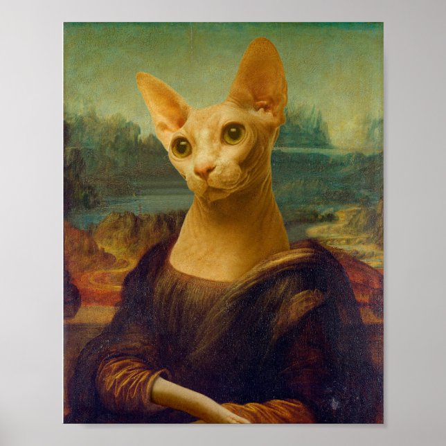 Mona Lisa Sphynx `Cat Poster (Vorne)