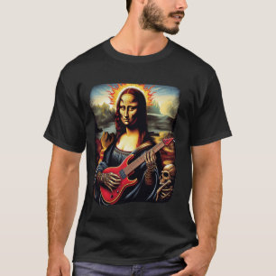 Mona Lisa spielt Gitarre Lustiger Musikliebhaber M T-Shirt