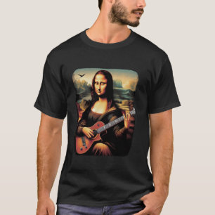 Mona Lisa spielt Gitarre Lustiger Musikliebhaber M T-Shirt