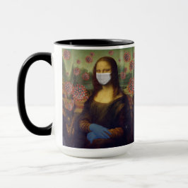 Mona Lisa spielt im Safe um Coronavirus, ZFBP Tasse
