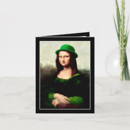 Mona Lisa St. Patrick's Day Clover Karte