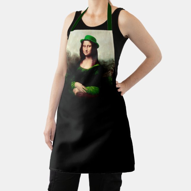 Mona Lisa St. Patrick's Day Kleeblatt Schürze (InSitu)