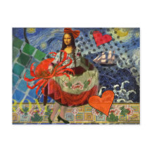 Mona Lisa Sternennacht Collage: Whimsical Surreal