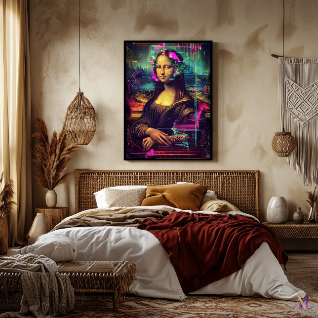 Mona Lisa Synthwave Cyberpunk Art Poster (Von Creator hochgeladen)