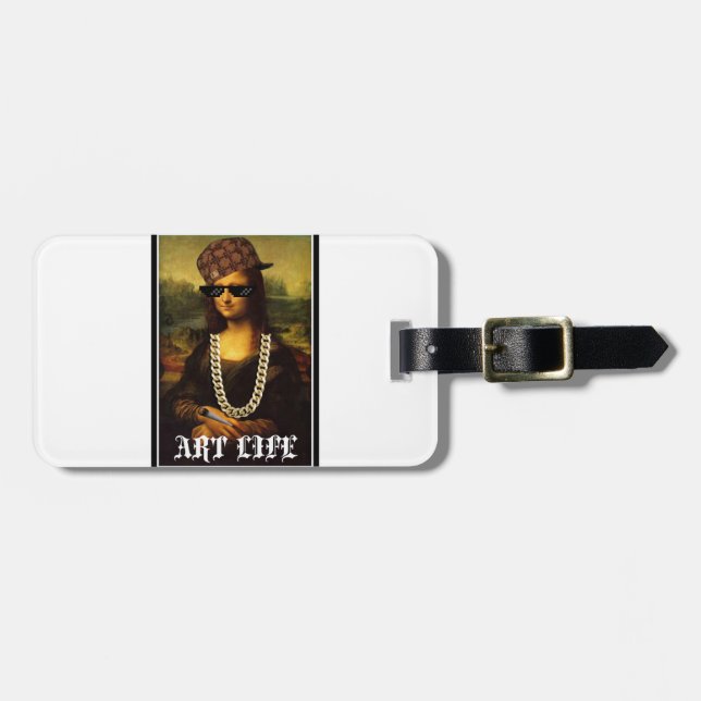 Mona Lisa Thug Art Life Gepäckanhänger (Vorderseite horizontal)