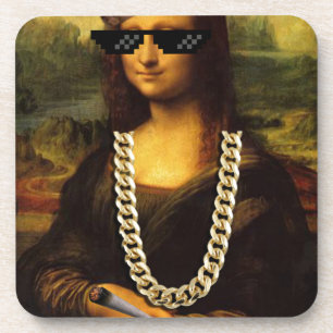 Mona Lisa Thug Art Life Getränkeuntersetzer