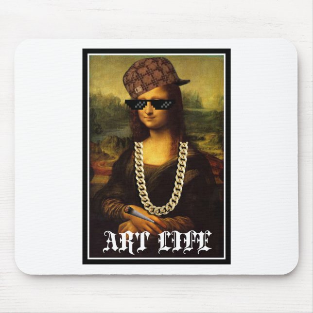 Mona Lisa Thug Art Life Mousepad (Vorne)