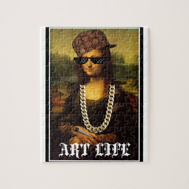 Mona Lisa Thug Art Life Puzzle (Vertikal)