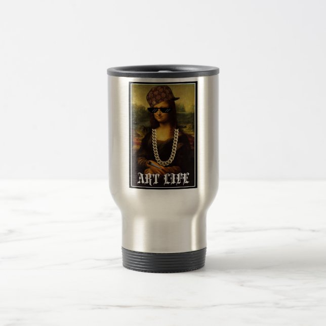 Mona Lisa Thug Art Life Reisebecher (Mittel)