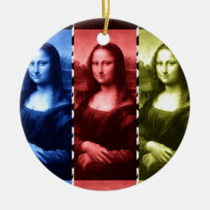 Mona Lisa Tierdruck-Primärfarben Keramik Ornament