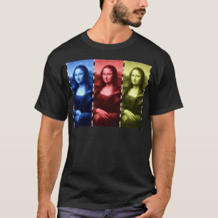 Mona Lisa Tierdruck-Primärfarben T-Shirt