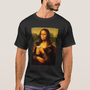Mona Lisa trinkt Bier, Bierliebhaber T-Shirt