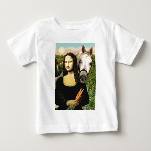 Mona Lisa und ihr Arabisches Pferd Baby T-shirt (Vorderseite)