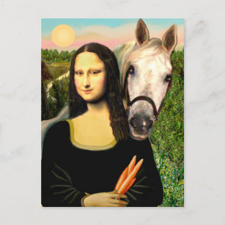 Mona Lisa und ihr Arabisches Pferd Postkarte