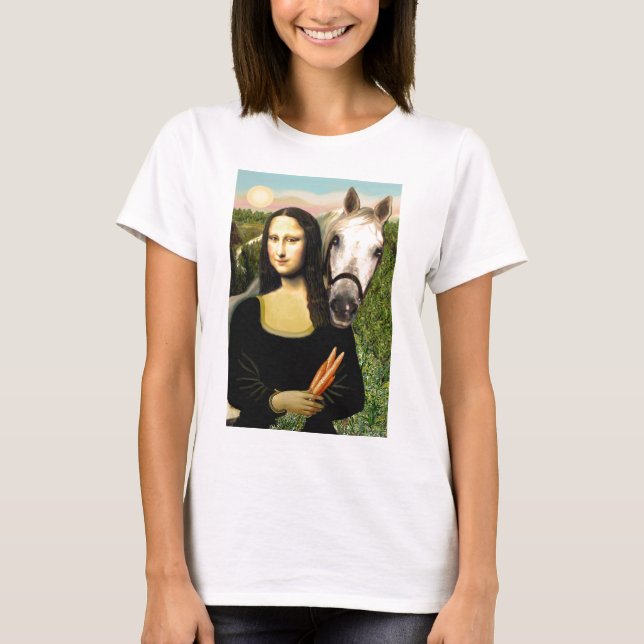 Mona Lisa und ihr Arabisches Pferd T-Shirt (Vorderseite)