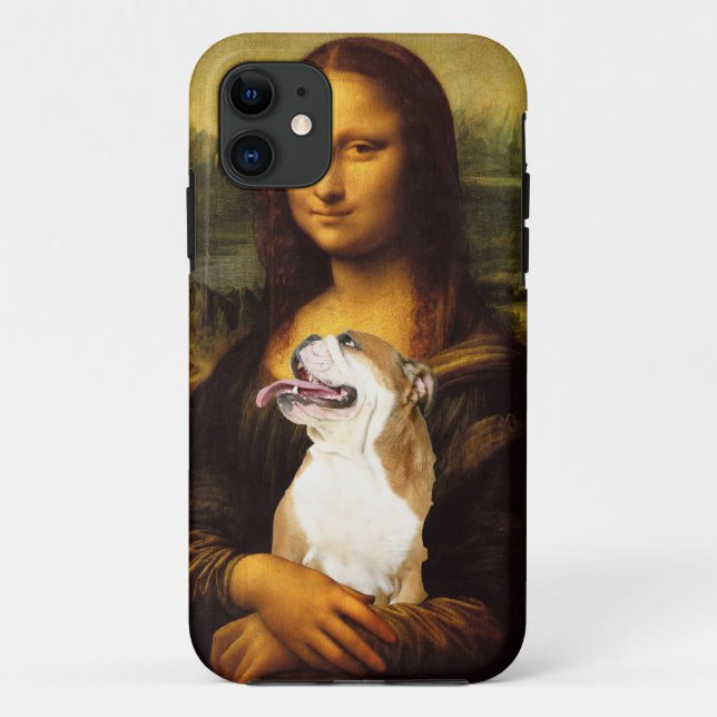 Mona Lisa und ihr Stier-Hundiphone Fall Case-Mate iPhone Hülle (Rückseite)