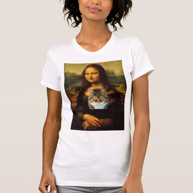 Mona Lisa und ihre Katze, T - Shirts (Vorderseite)