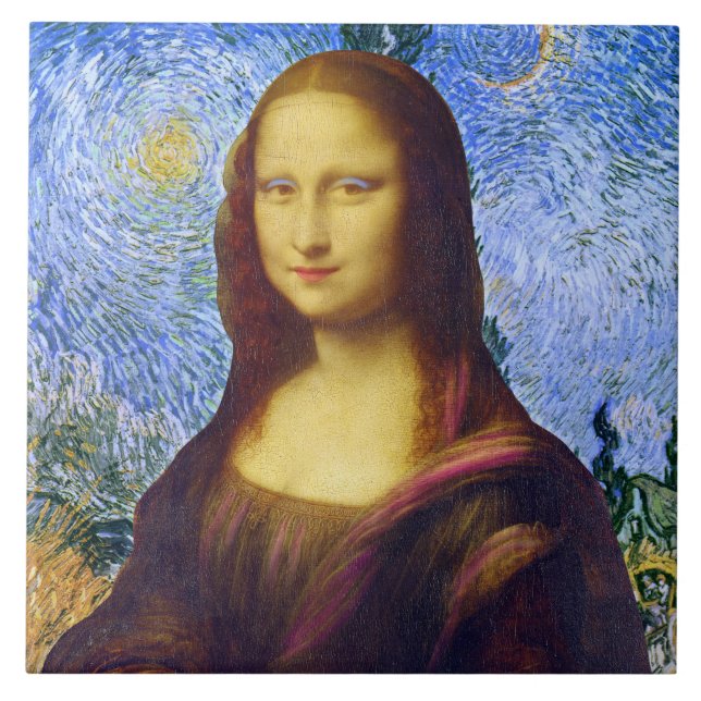 Mona Lisa und Van Gogh Fliese (Vorderseite)