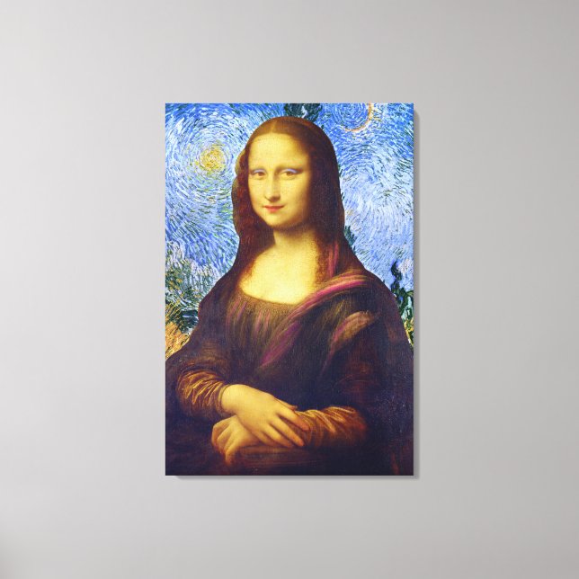 Mona Lisa und Van Gogh Leinwanddruck (Vorderseite)