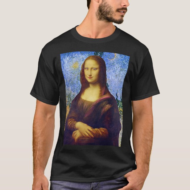 Mona Lisa und Van Gogh T-Shirt (Vorderseite)