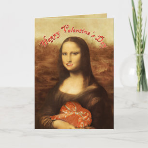 Mona Lisa Valentinstag Feiertagskarte