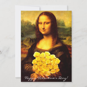 Mona Lisa Valentinstag Feiertagskarte