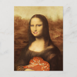 Mona Lisa Valentinstag Feiertagspostkarte