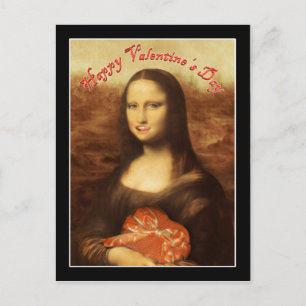 Mona Lisa Valentinstag Feiertagspostkarte