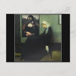 Mona Lisa vergasste Whistlers Mutter Postkarte