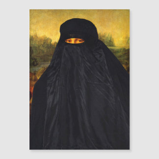 Mona Lisa versteckt ihr Lächeln Magnetkarte