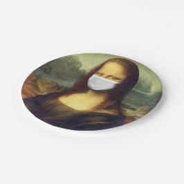 Mona Lisa Via Corona Virus Pappteller