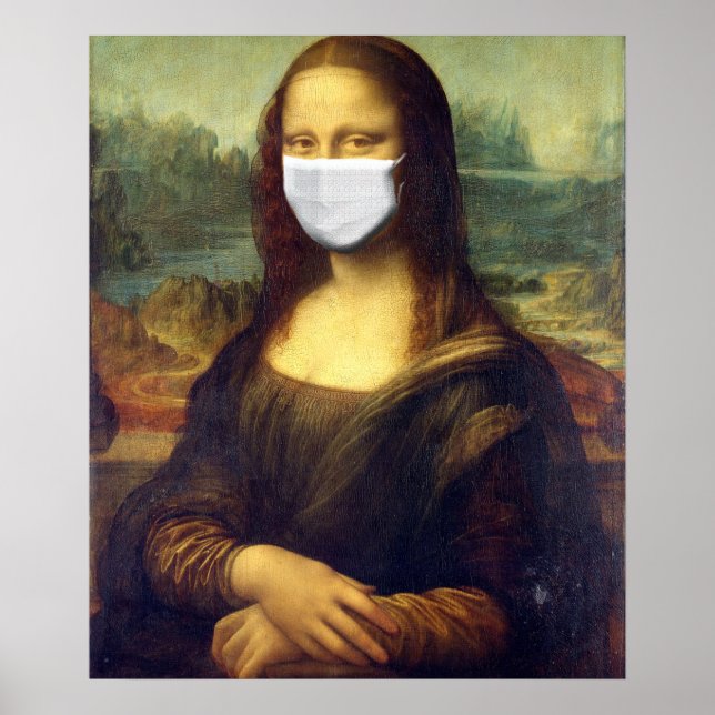Mona Lisa Via Corona Virus Poster (Vorne)