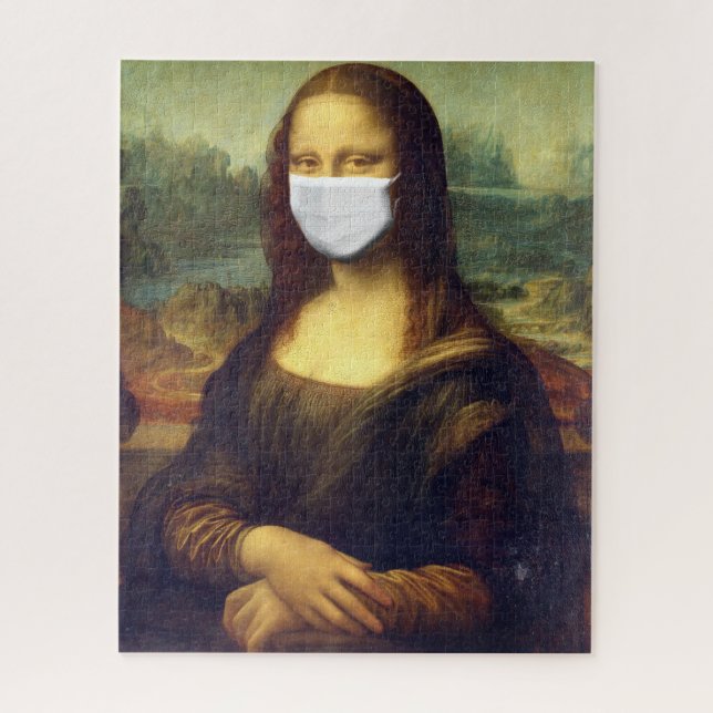Mona Lisa Via Corona Virus Puzzle (Vertikal)