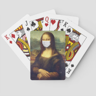 Mona Lisa Via Corona Virus Spielkarten