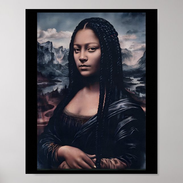 Mona Lisa von Alphaone Black Afro Queen Black Hist Poster (Vorne)