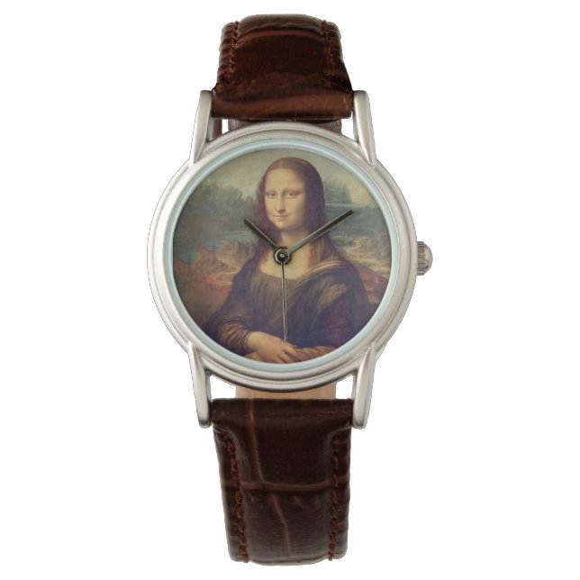 Mona Lisa von Leonardo da Vinci Armbanduhr (Vorderseite)