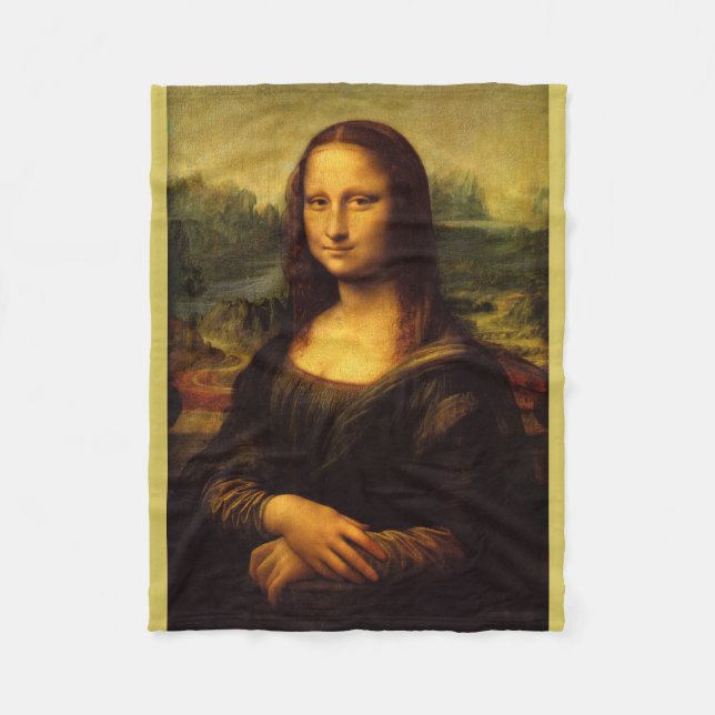 Mona Lisa von Leonardo da Vinci Fleecedecke (Vorderseite)