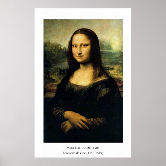 Mona Lisa von Leonardo Da Vinci Poster (Vorne)