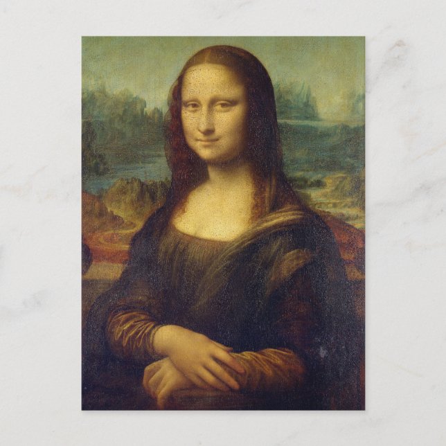 Mona Lisa von Leonardo da Vinci Postkarte (Vorderseite)