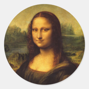 Mona Lisa von Leonardo da Vinci Runder Aufkleber