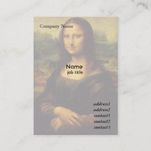 Mona Lisa von Leonardo Da Vinci Visitenkarte