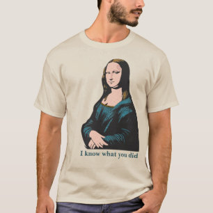 Mona Lisa Warhol Style Smug Humorvolles Comic Book T-Shirt