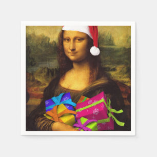 Mona Lisa Weihnachtsmann Serviette