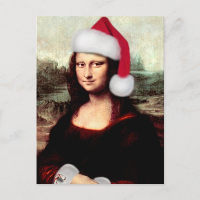 Mona Lisa Weihnachtsmannmütze Weihnachten (Vorderseite)